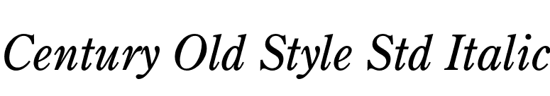 Century Old Style Std Italic font preview