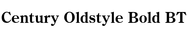 Century Oldstyle Bold BT font preview