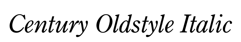 Century Oldstyle Italic font preview
