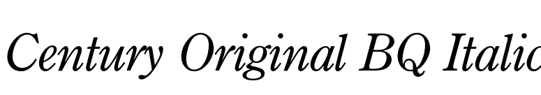Century Original BQ Italic font preview