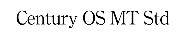 Century OS MT Std font preview
