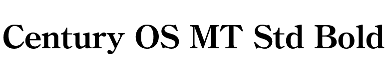 Century OS MT Std Bold font preview
