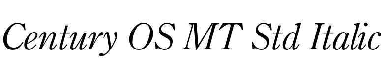Century OS MT Std Italic font preview