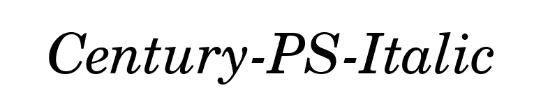 Century-PS-Italic font preview