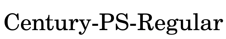 Century-PS-Regular font preview