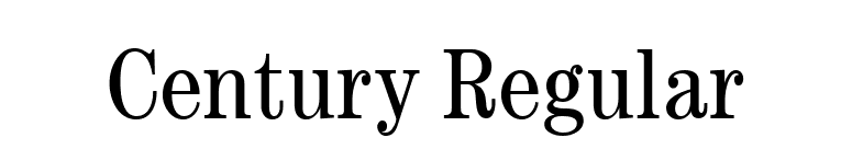 Century Regular font preview