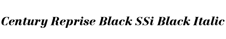 Century Reprise Black SSi Black Italic font preview
