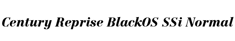 Century Reprise BlackOS SSi Normal font preview