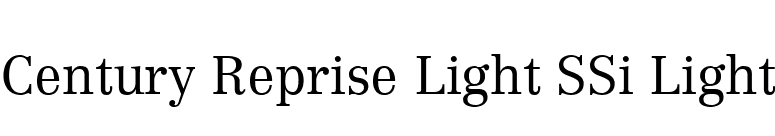 Century Reprise Light SSi Light font preview