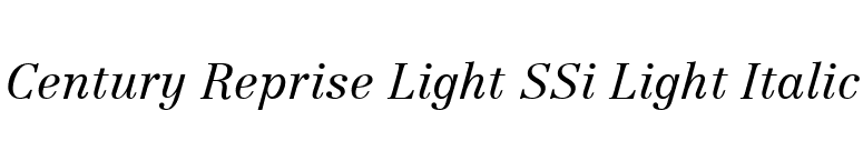 Century Reprise Light SSi Light Italic font preview