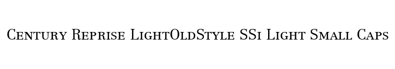 Century Reprise LightOldStyle SSi Light Small Caps font preview