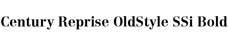 Century Reprise OldStyle SSi Bold font preview