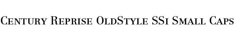 Century Reprise OldStyle SSi Small Caps  font preview