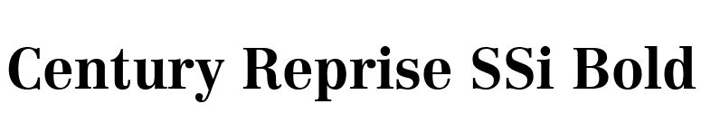 Century Reprise SSi Bold font preview