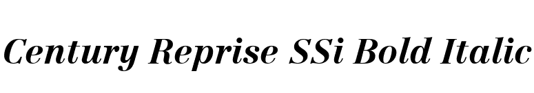 Century Reprise SSi Bold Italic font preview