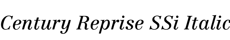 Century Reprise SSi Italic font preview