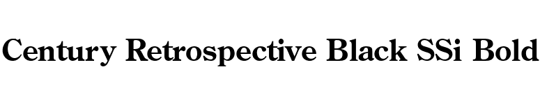 Century Retrospective Black SSi Bold font preview
