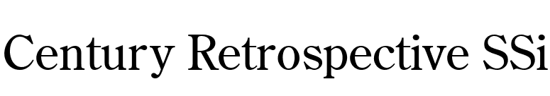 Century Retrospective SSi font preview