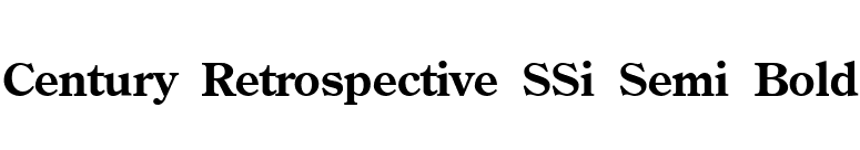 Century Retrospective SSi Semi Bold font preview