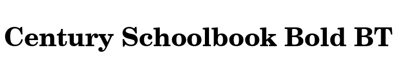 Century Schoolbook Bold BT font preview