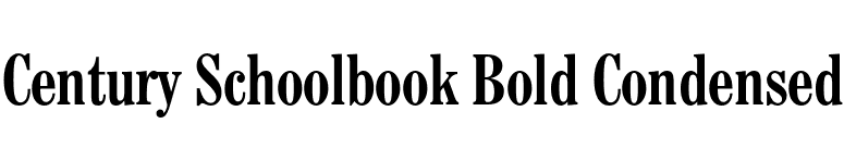 Century Schoolbook Bold Condensed font preview