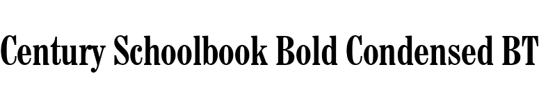 Century Schoolbook Bold Condensed BT font preview