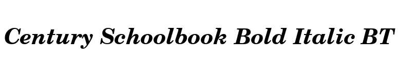 Century Schoolbook Bold Italic BT font preview