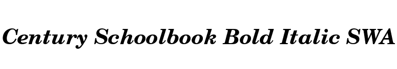 Century Schoolbook Bold Italic SWA font preview
