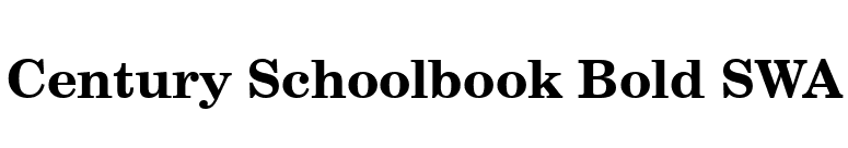 Century Schoolbook Bold SWA font preview