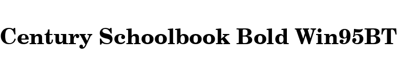 Century Schoolbook Bold Win95BT font preview
