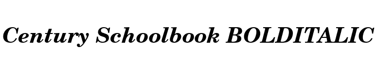 Century Schoolbook BOLDITALIC font preview