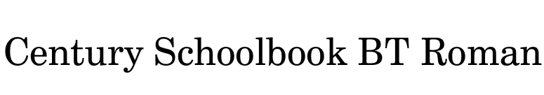 Century Schoolbook BT Roman font preview