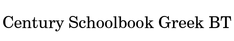 Century Schoolbook Greek BT font preview
