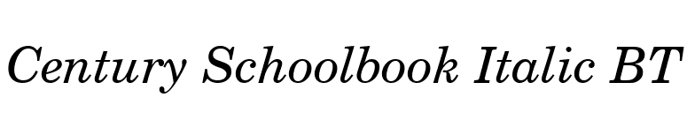Century Schoolbook Italic BT font preview