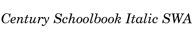 Century Schoolbook Italic SWA font preview