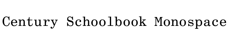 Century Schoolbook Monospace font preview