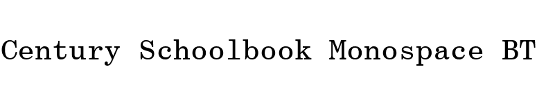 Century Schoolbook Monospace BT font preview