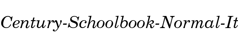 Century-Schoolbook-Normal-It font preview