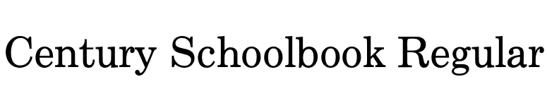 Century Schoolbook Regular font preview