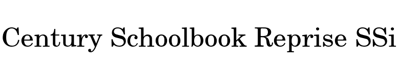 Century Schoolbook Reprise SSi font preview