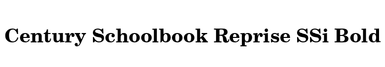 Century Schoolbook Reprise SSi Bold font preview