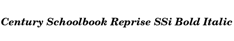Century Schoolbook Reprise SSi Bold Italic font preview