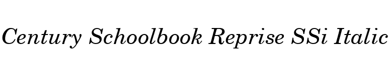 Century Schoolbook Reprise SSi Italic font preview
