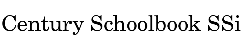 Century Schoolbook SSi font preview
