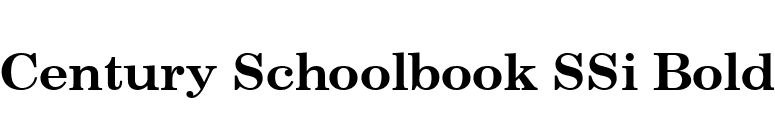 Century Schoolbook SSi Bold font preview