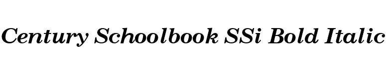 Century Schoolbook SSi Bold Italic font preview