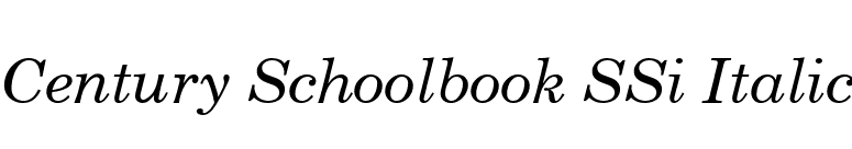 Century Schoolbook SSi Italic font preview