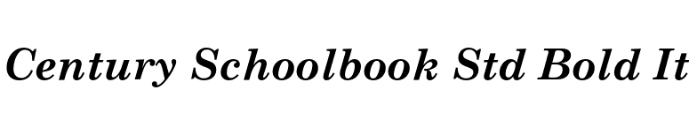 Century Schoolbook Std Bold It font preview