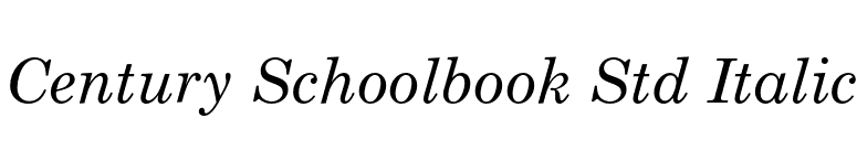Century Schoolbook Std Italic font preview