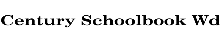 Century Schoolbook Wd font preview